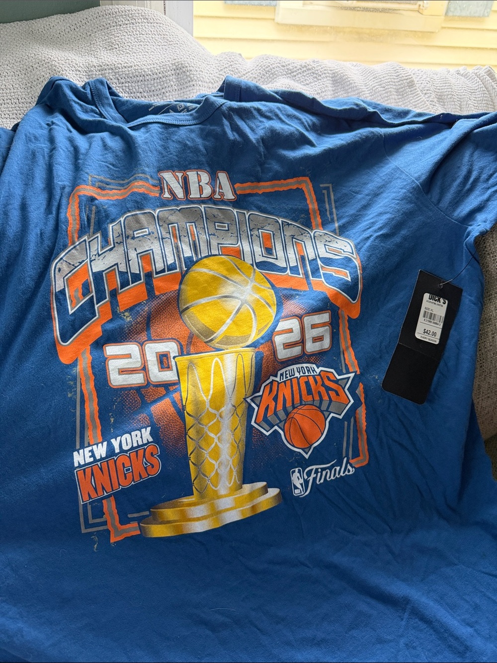 New York Knicks Blue NBA Champions Graphic Tee - 2026